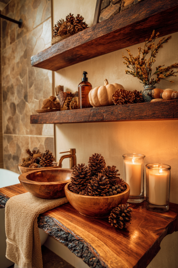Luxurious Fall Bathroom Styling