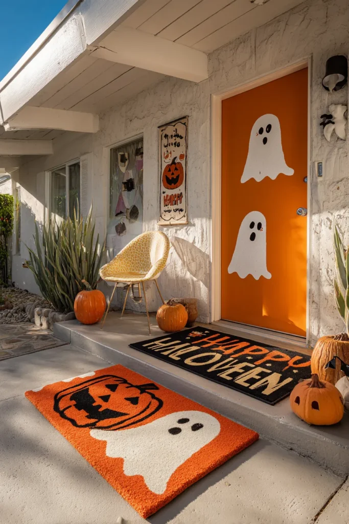 Retro Halloween Welcome Mat Collection