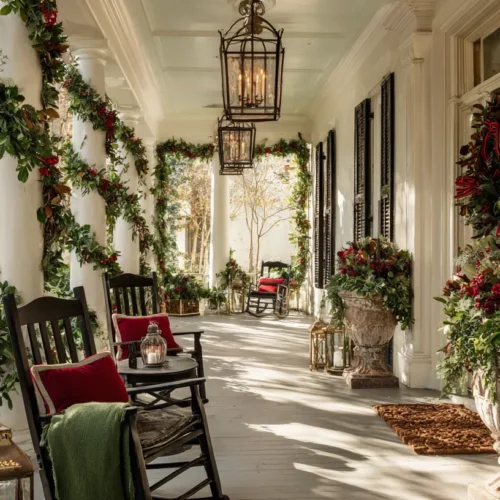 30 Festive Front Porch Christmas Decorating Ideas That Welcome Holiday Magic Home